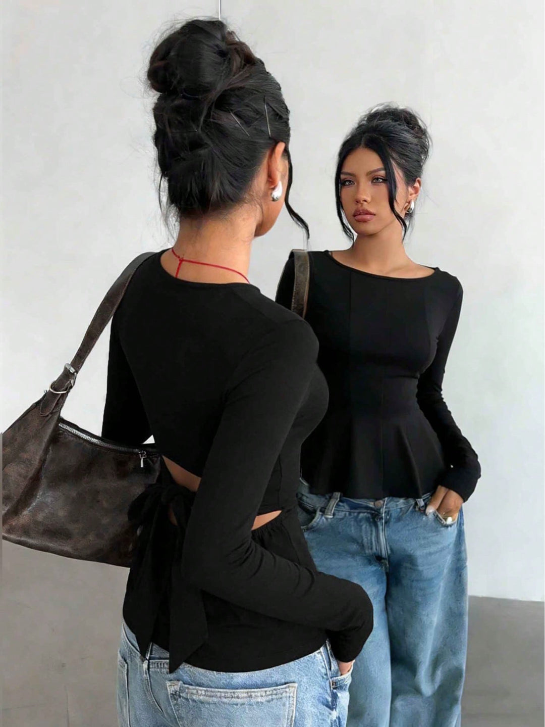 Top SHEIN, negru