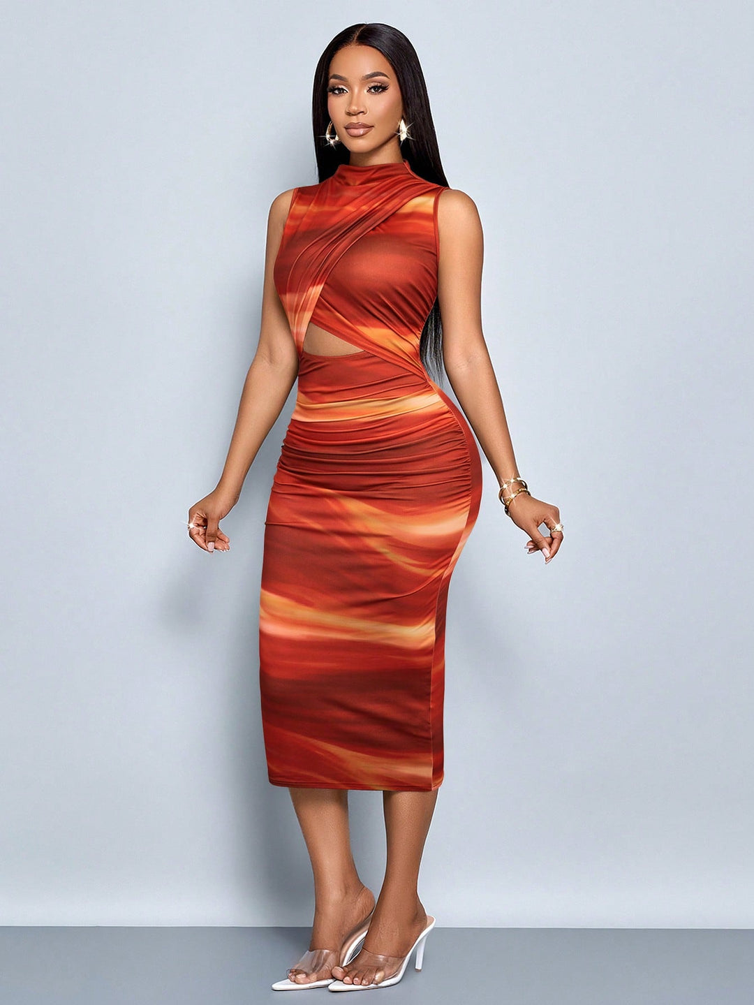 Rochie midi SHEIN, roșu