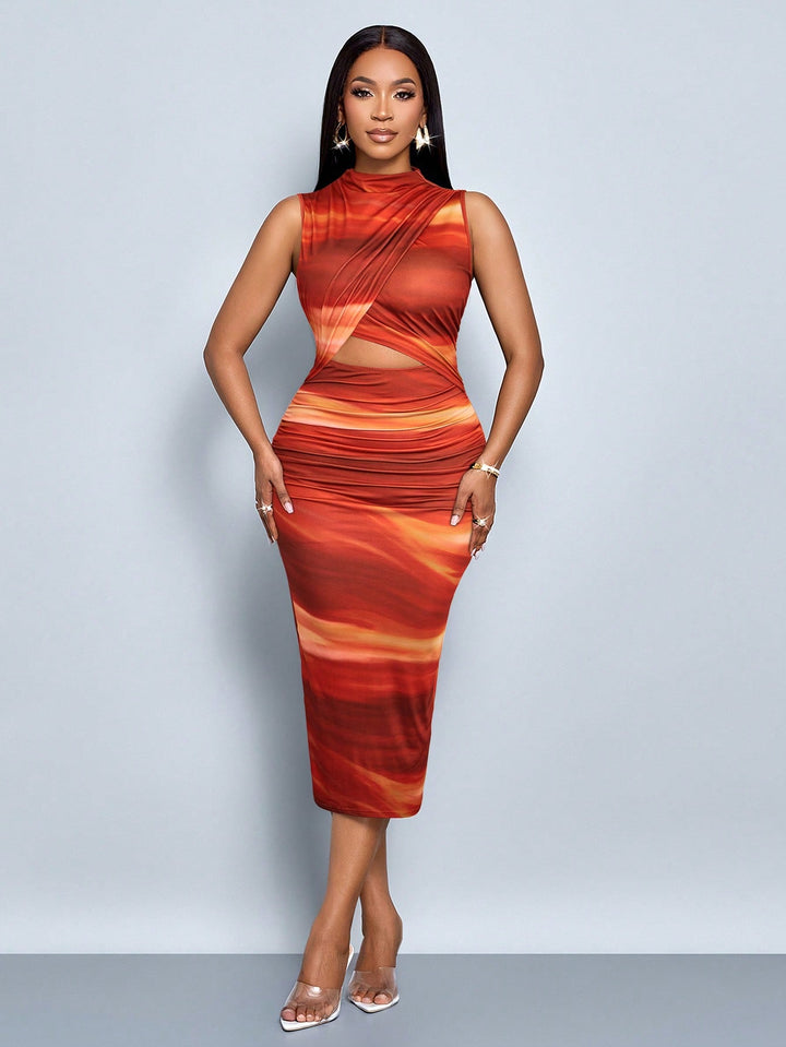 Rochie midi SHEIN, roșu
