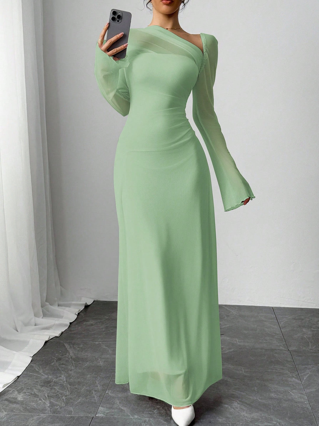 Rochie maxi SHEIN, turcoaz
