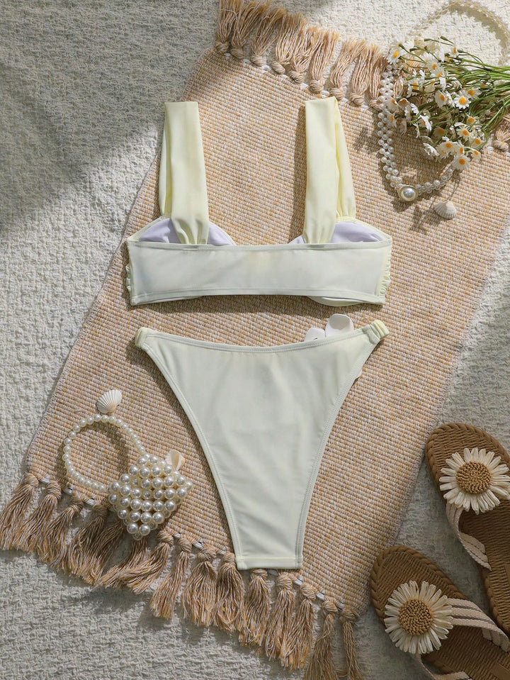 Set bikini SHEIN, alb