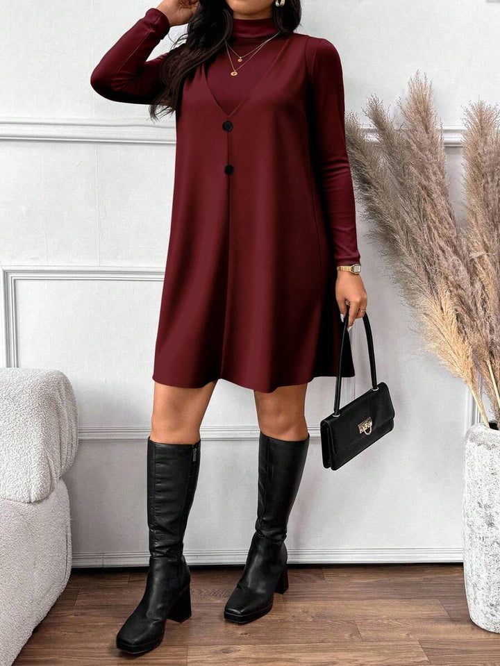Set rochie și bluză SHEIN, vișiniu