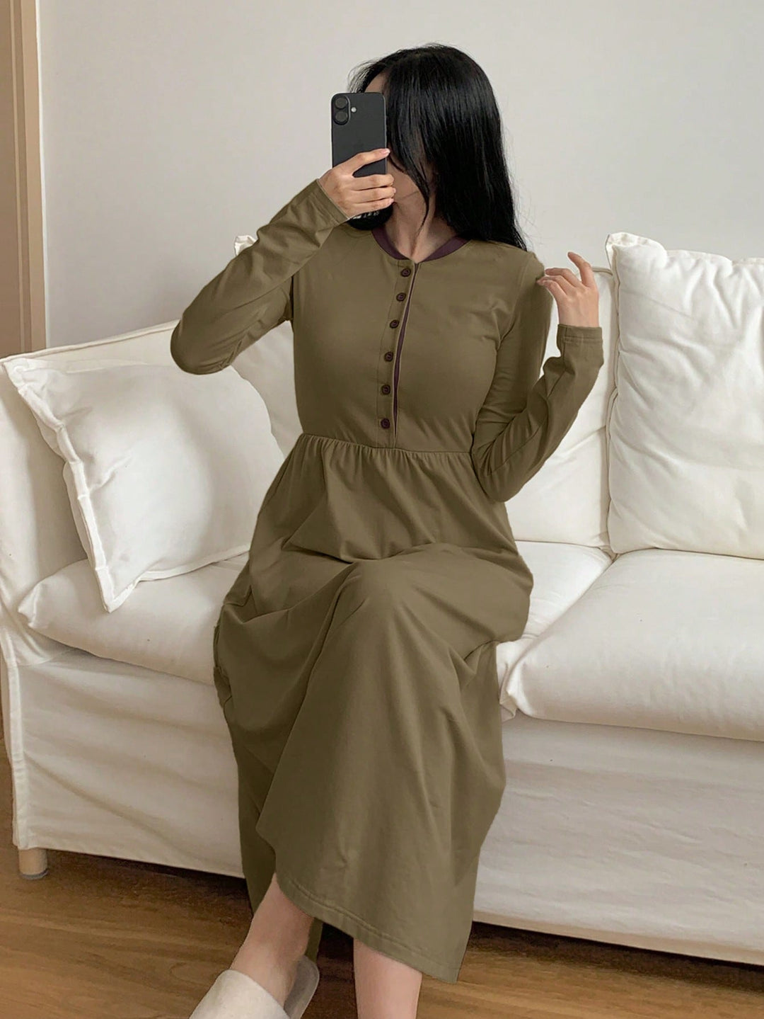 Rochie de noapte SHEIN, verde