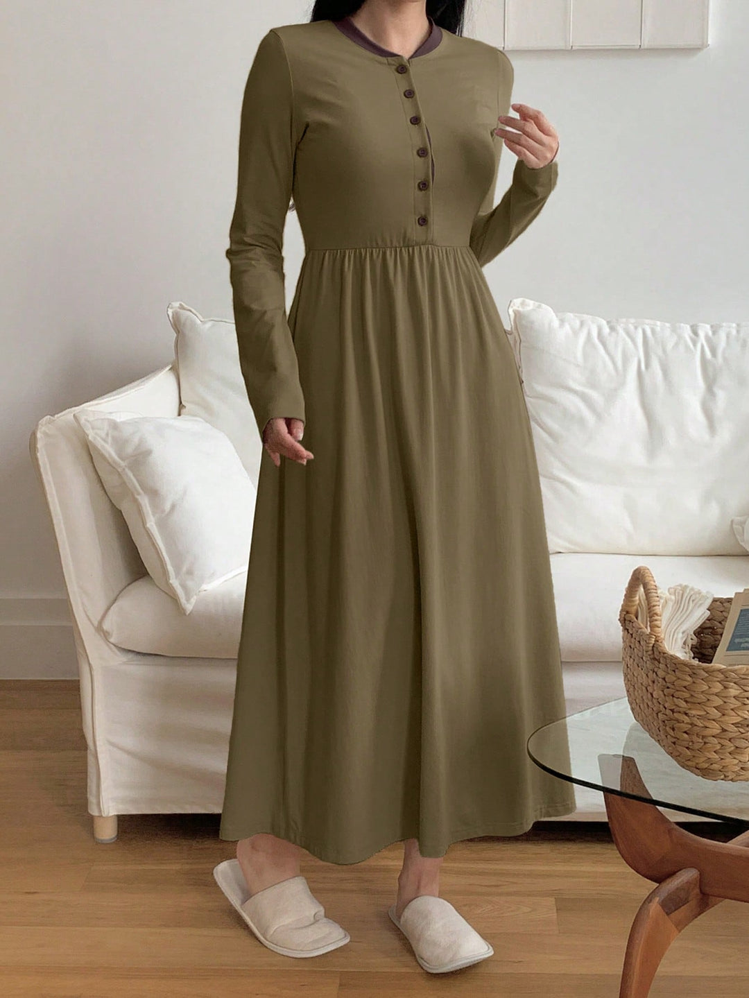 Rochie de noapte SHEIN, verde
