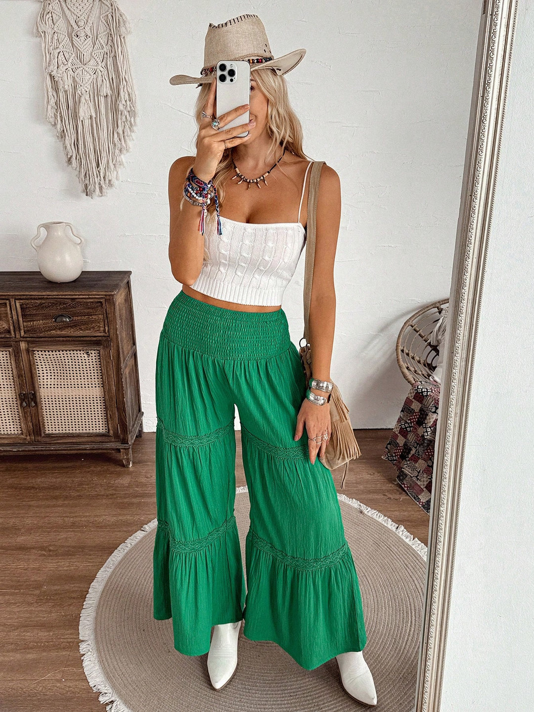 Pantaloni SHEIN, verde