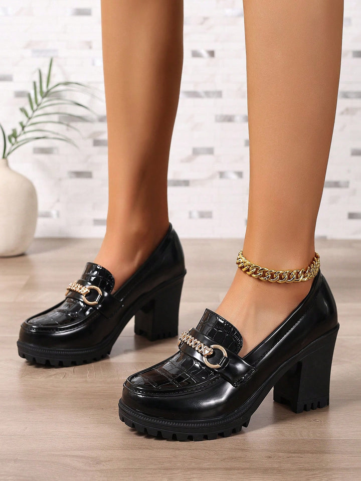 Pantofi cu toc SHEIN, negru