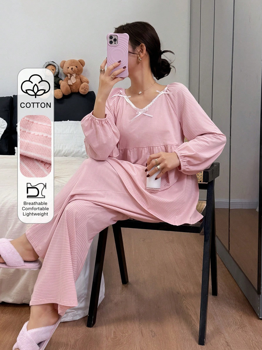 Pijama SHEIN, roz