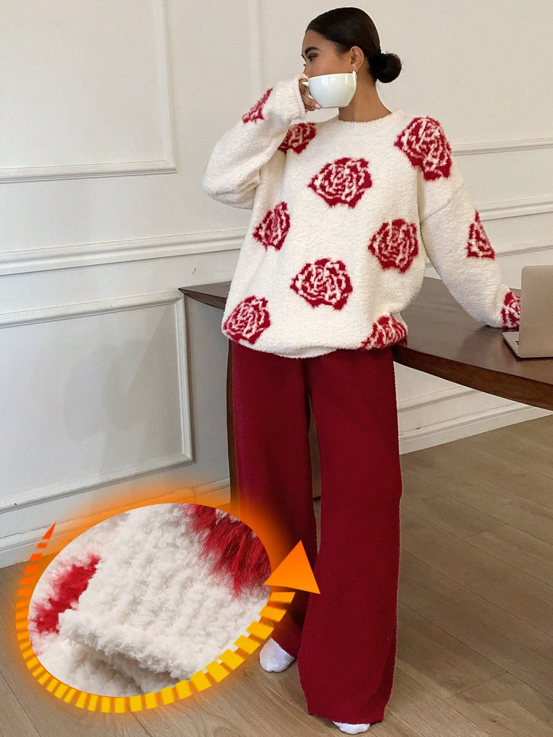 Pijama SHEIN, roșu