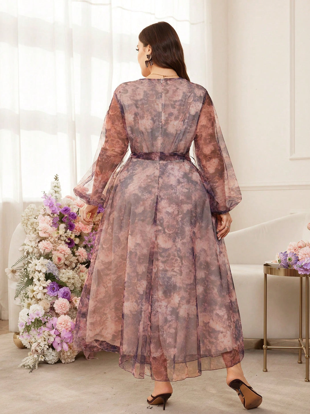 Rochie maxi SHEIN, mix culori