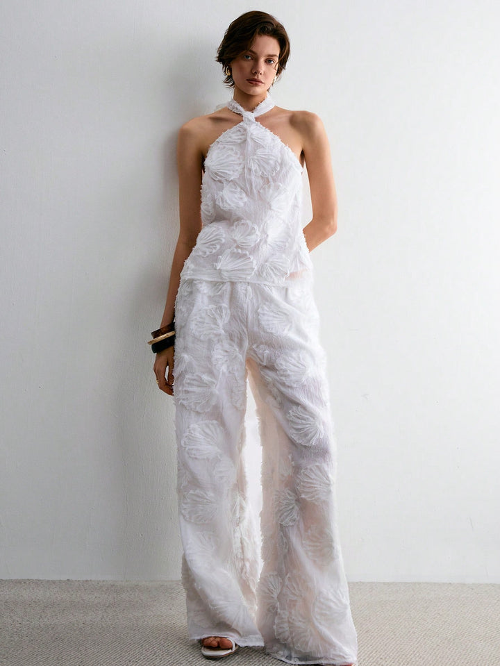 Pantaloni SHEIN, alb