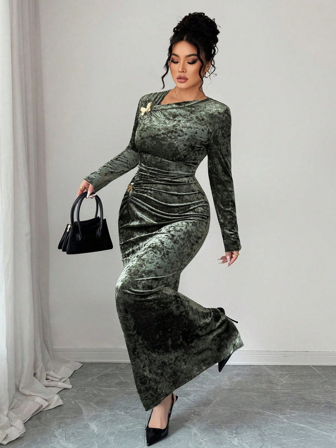 Rochie SHEIN, kaki