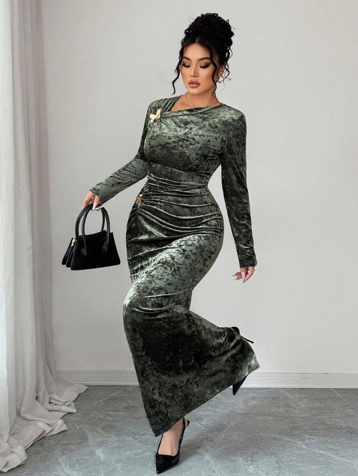 Rochie SHEIN, kaki