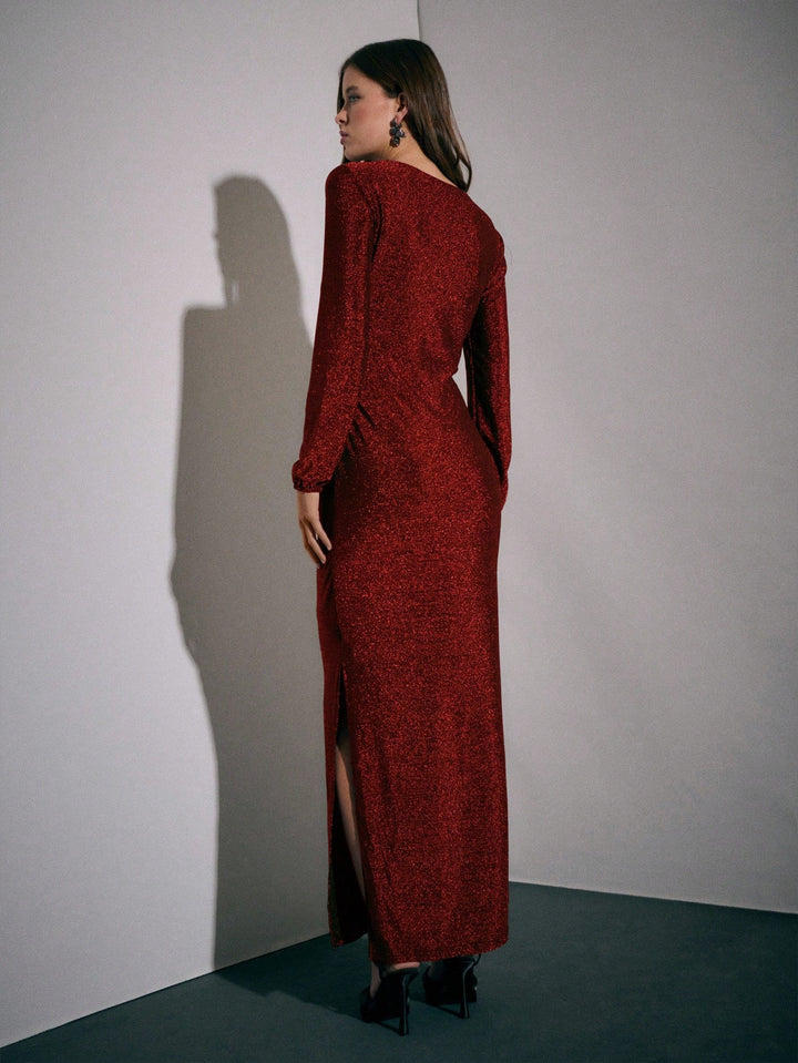 Rochie maxi SHEIN, vișiniu