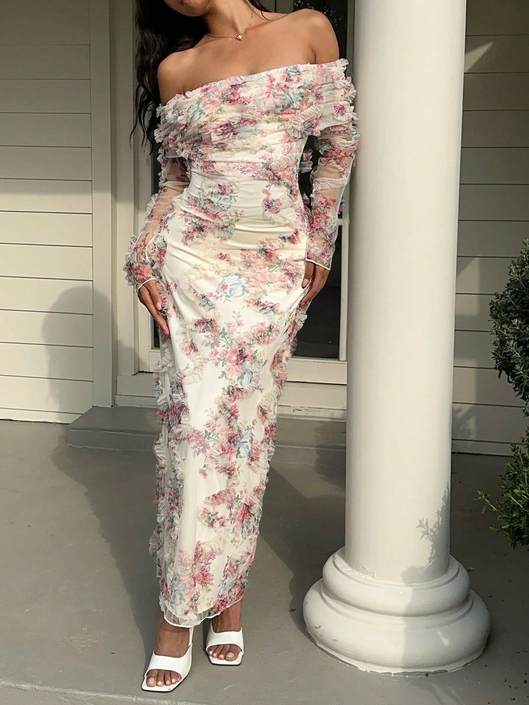Rochie maxi SHEIN, mix culori