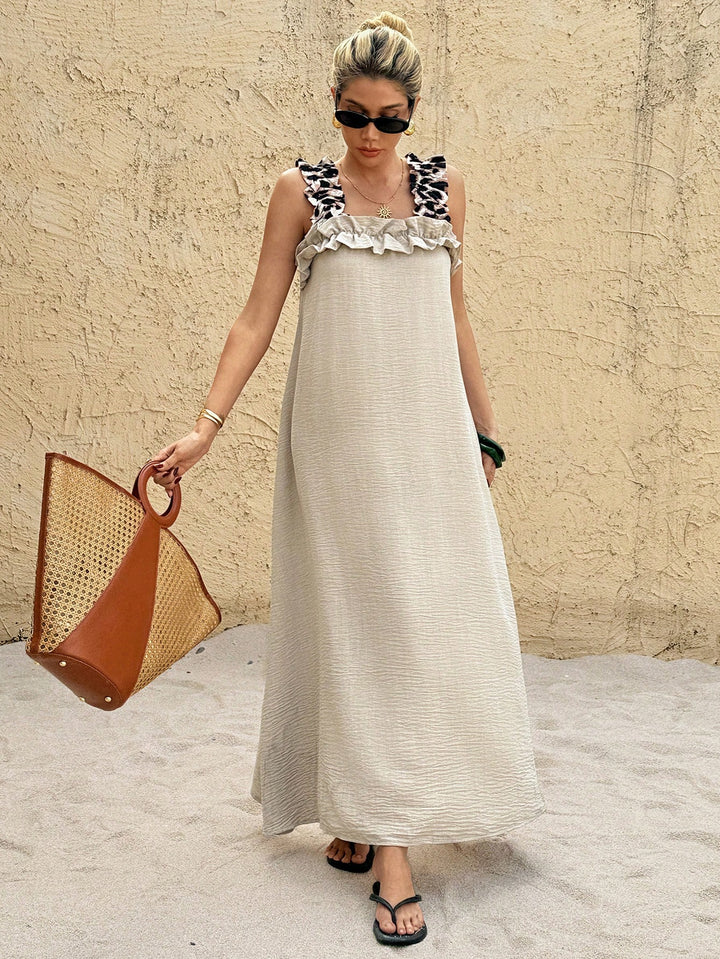 SHEIN maxi ruha, bézs