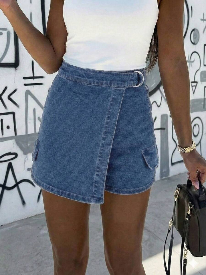 Fustă pantalon SHEIN, albastru