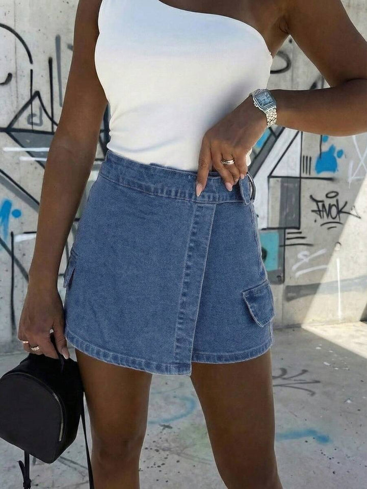 Fustă pantalon SHEIN, albastru