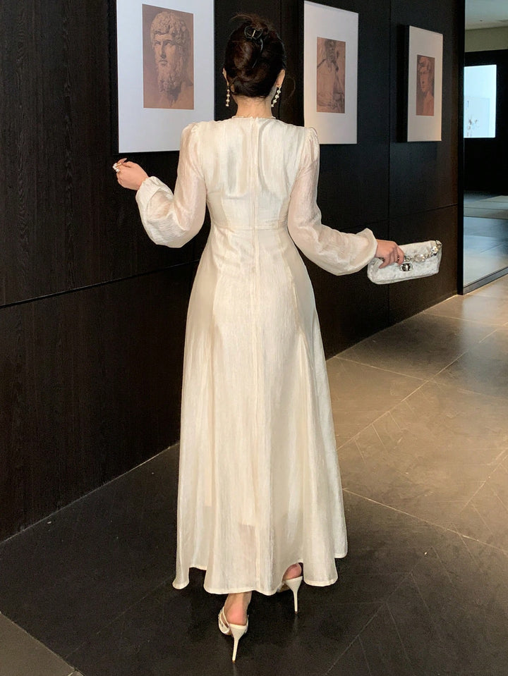 Rochie de ocazie SHEIN, crem