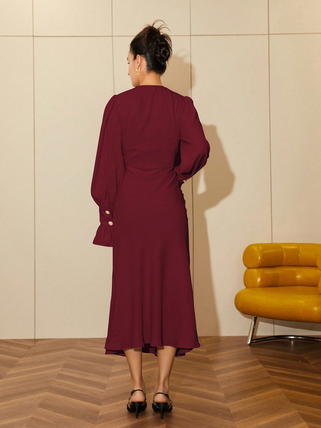 Rochie maxi SHEIN, vișiniu