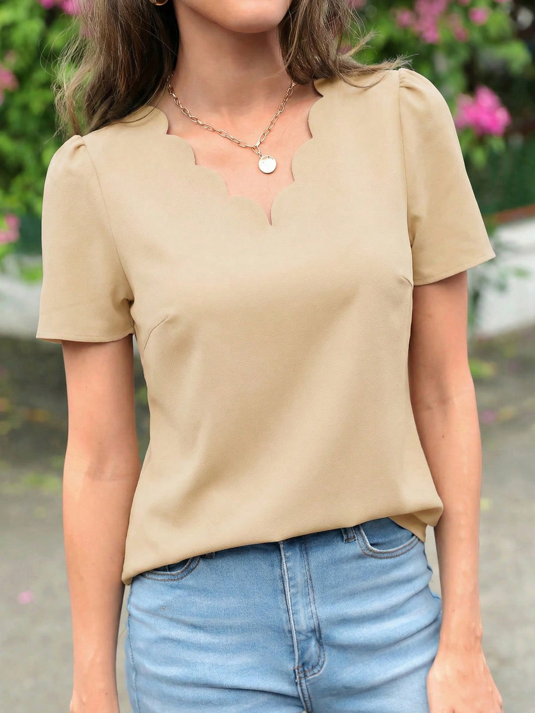 Tricou SHEIN, bej
