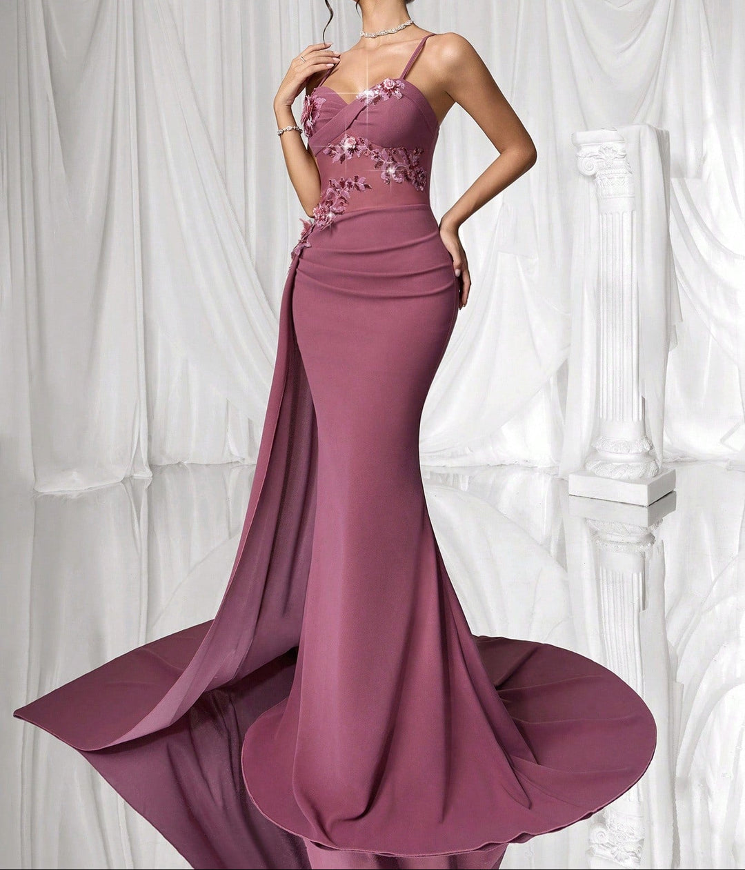 Rochie maxi SHEIN, roz