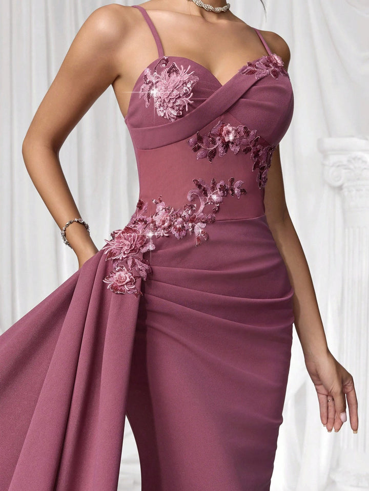 Rochie maxi SHEIN, roz