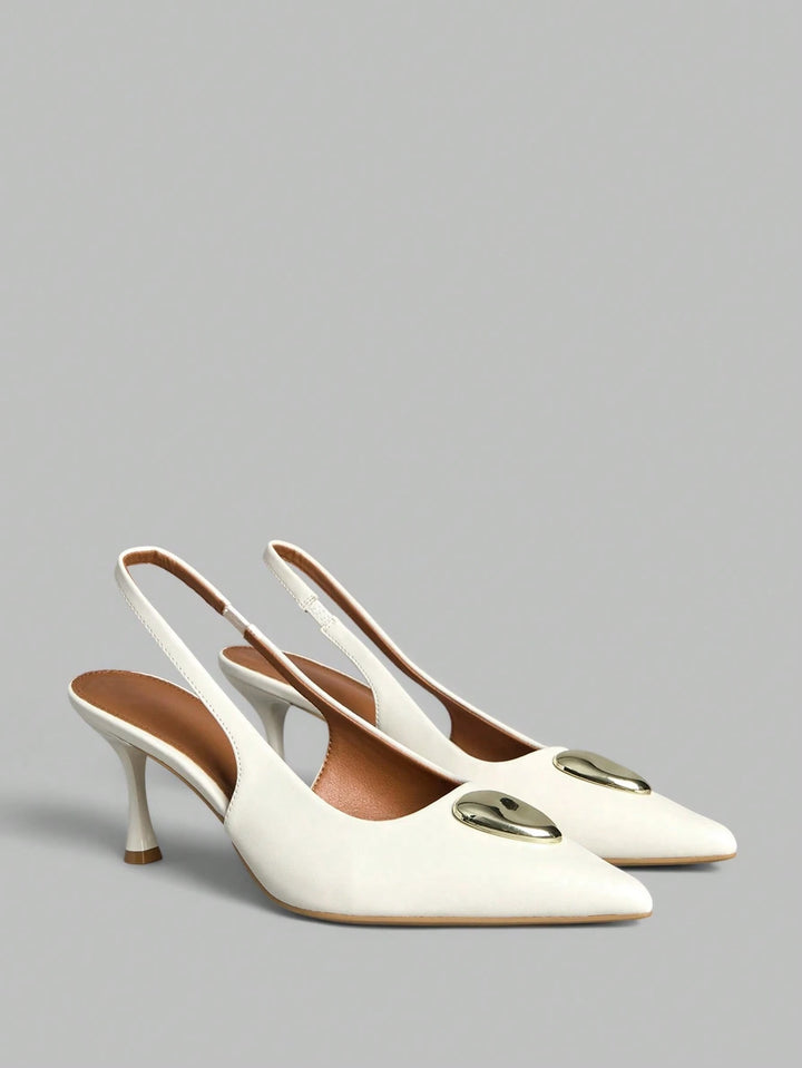 SHEIN magassarkú cipő, krém
