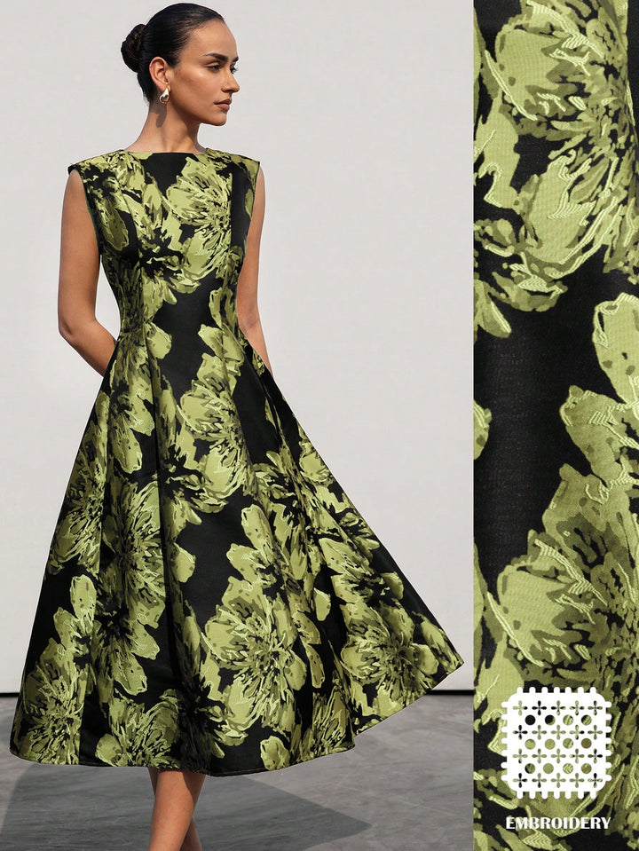 Rochie midi SHEIN, verde
