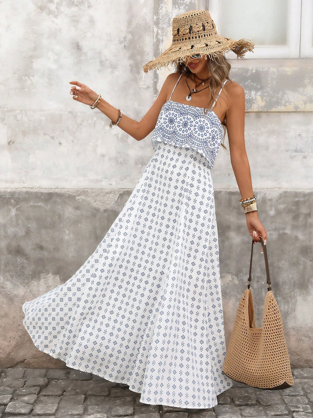 Rochie maxi SHEIN, alb