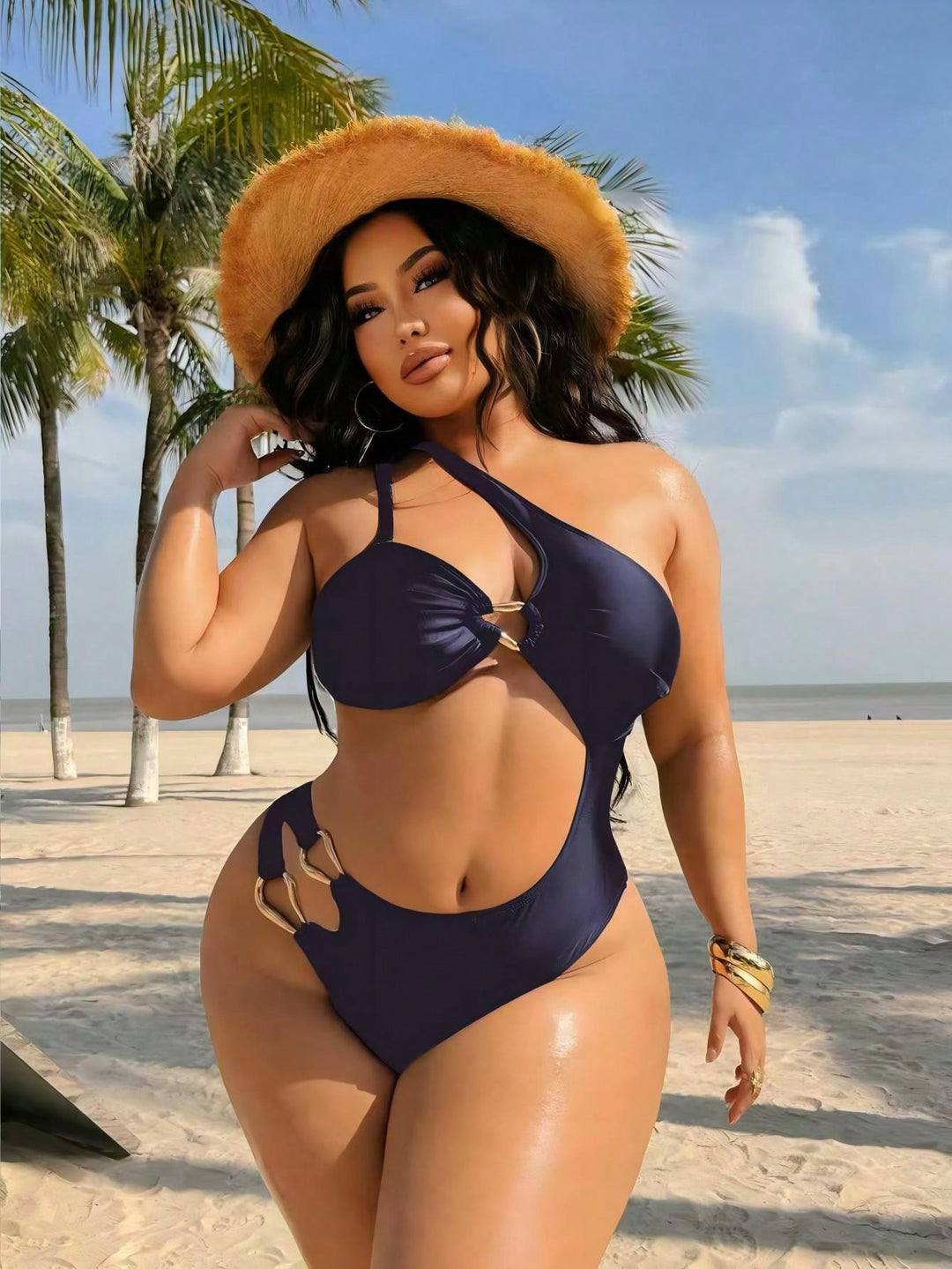 Costum de baie SHEIN, albastru
