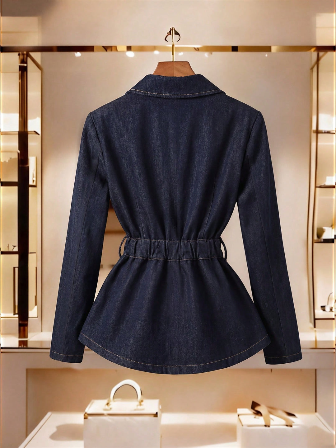 Sacou din denim SHEIN, albastru
