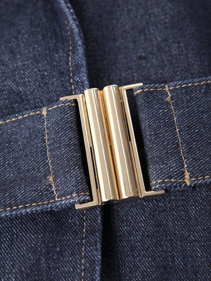 Sacou din denim SHEIN, albastru
