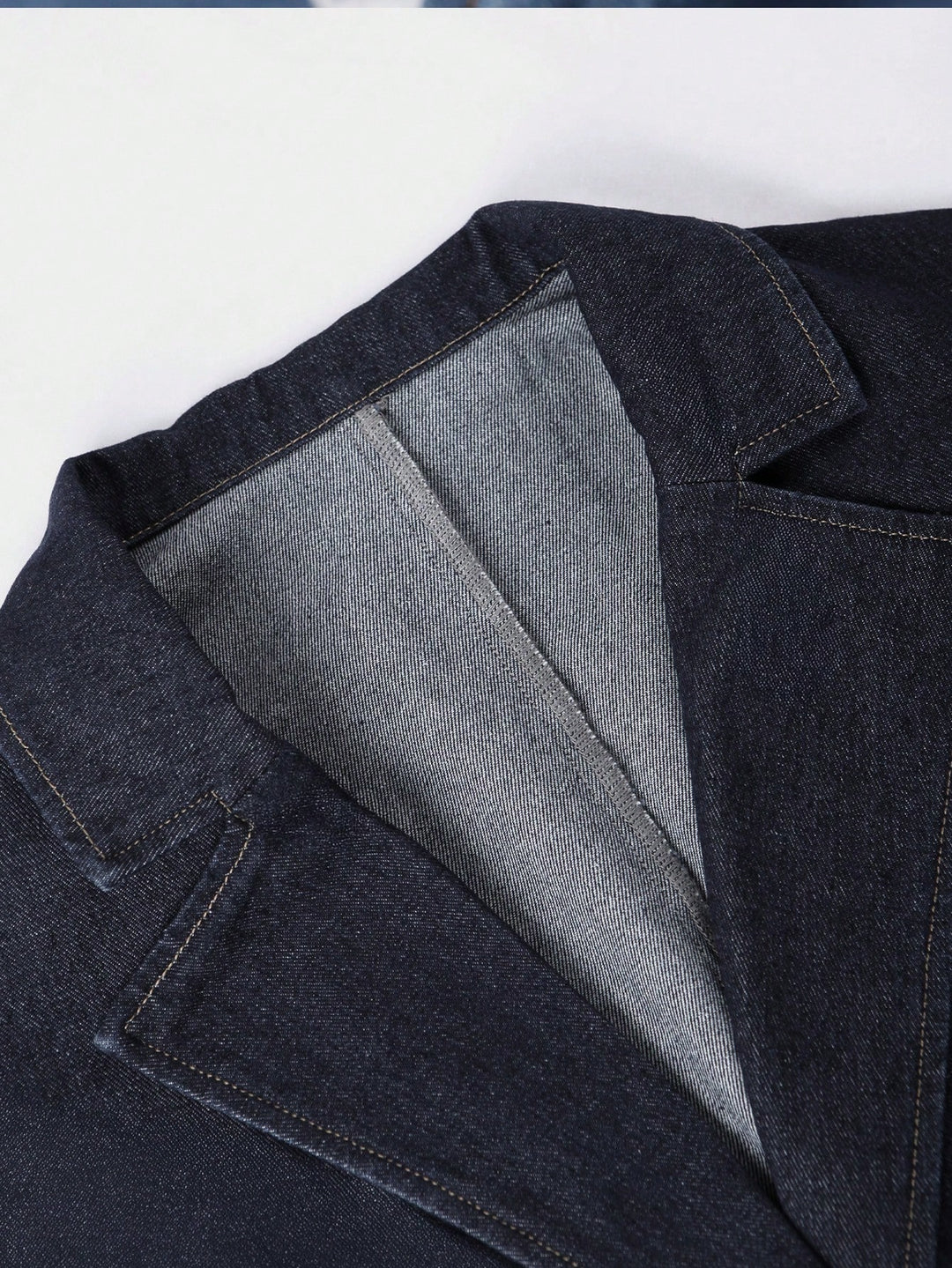 Sacou din denim SHEIN, albastru