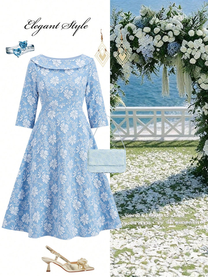 Rochie midi SHEIN, albastru