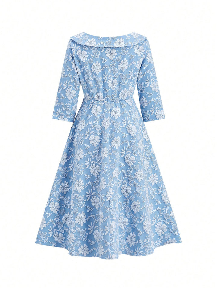 Rochie midi SHEIN, albastru