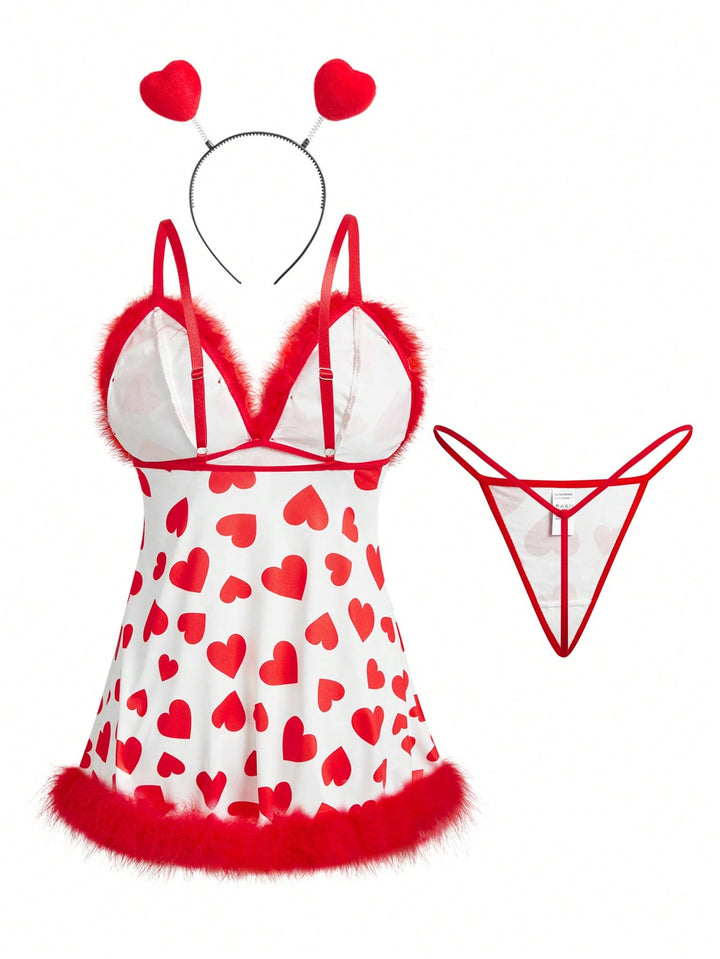 Set lenjerie intima SHEIN, roșu
