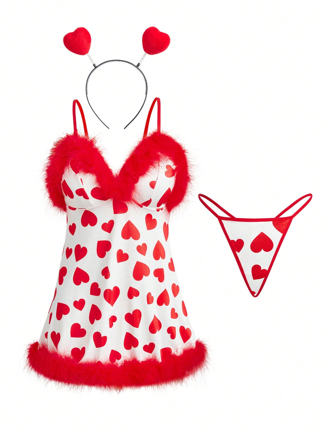 Set lenjerie intima SHEIN, roșu