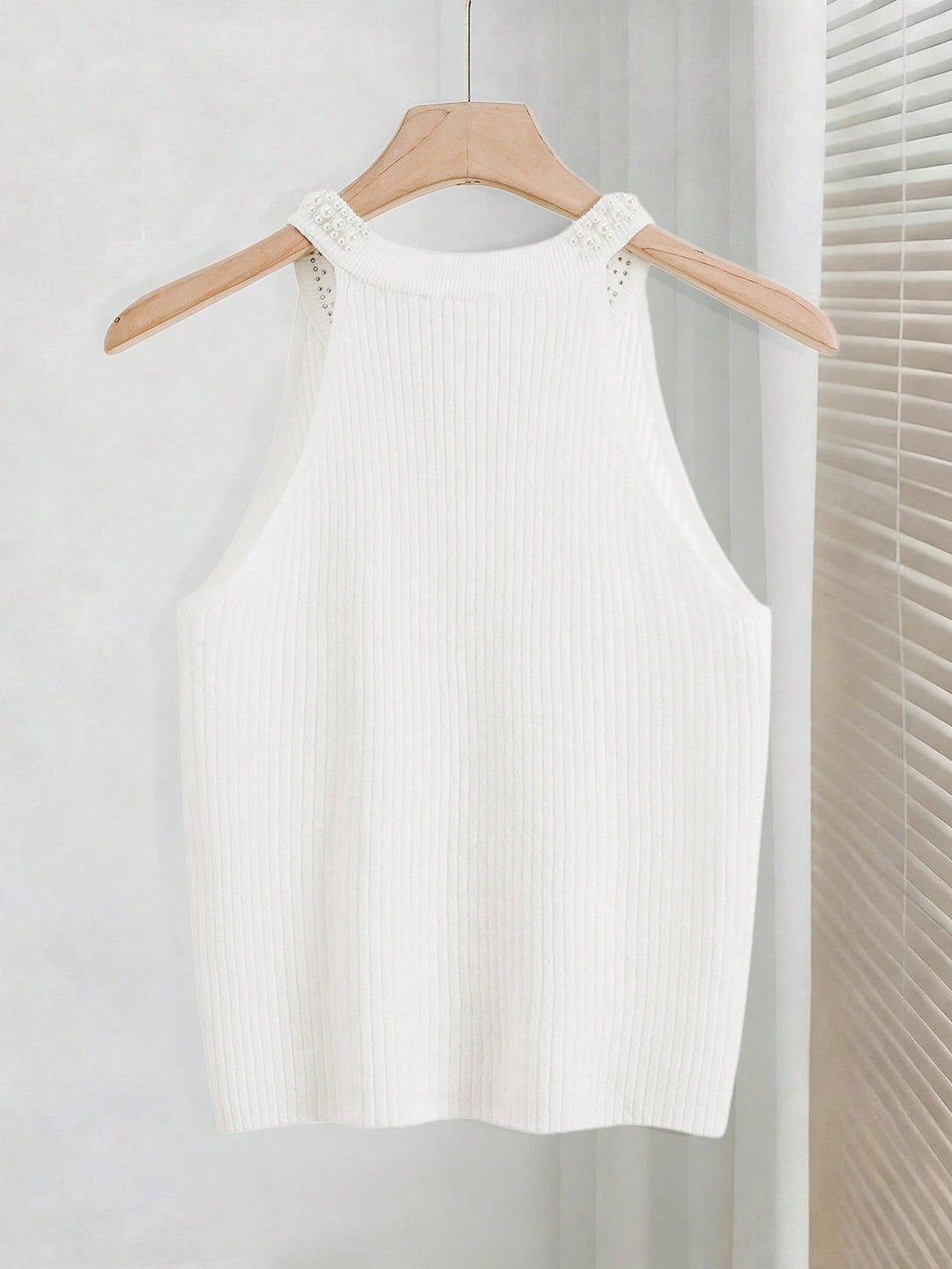 Top tricotat SHEIN, alb