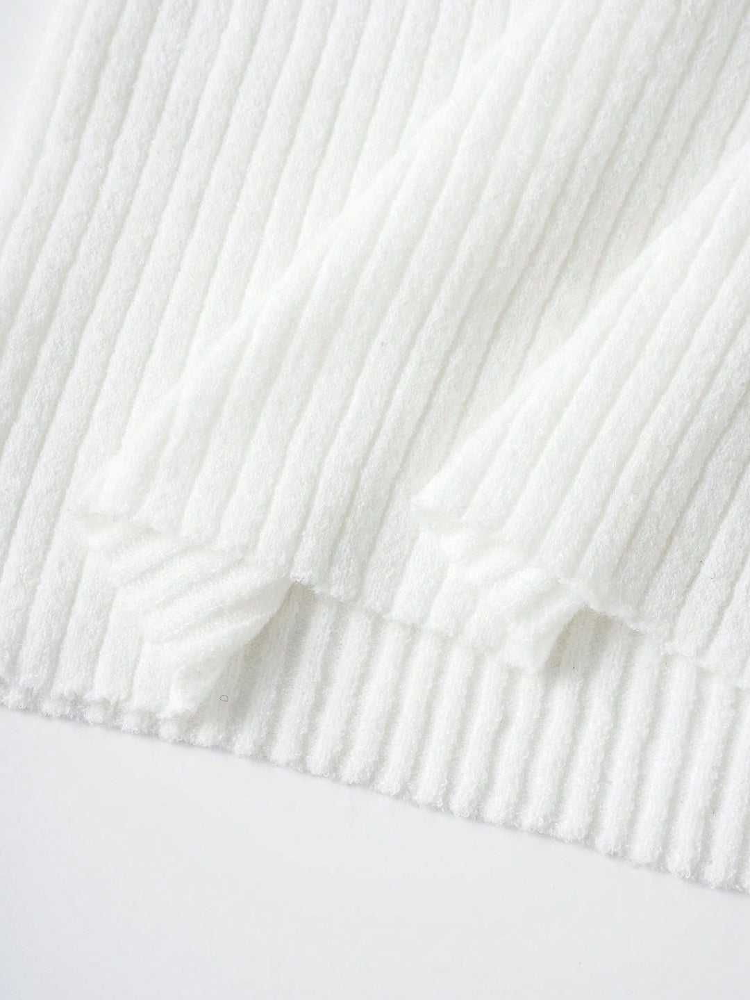 Top tricotat SHEIN, alb