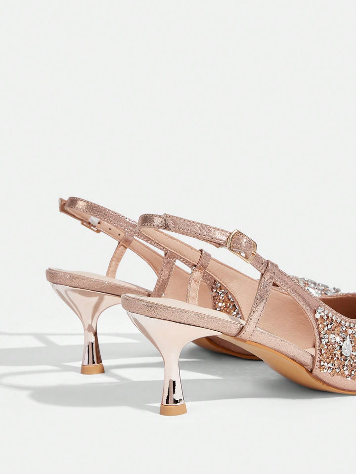 Pantofi cu toc SHEIN, auriu
