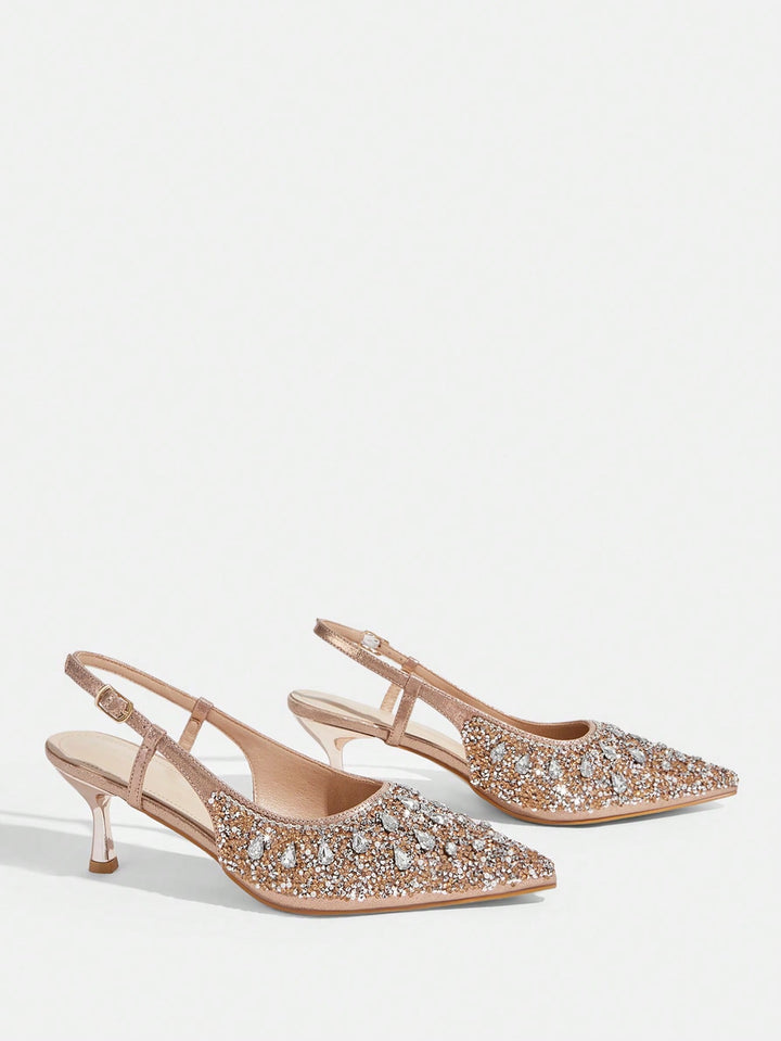 Pantofi cu toc SHEIN, auriu