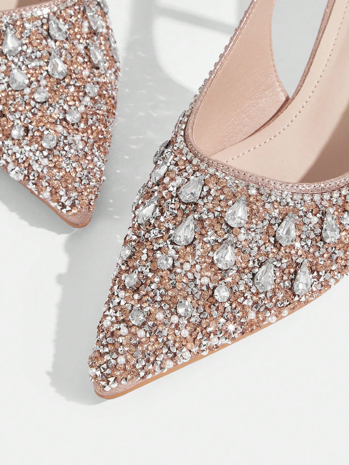 Pantofi cu toc SHEIN, auriu