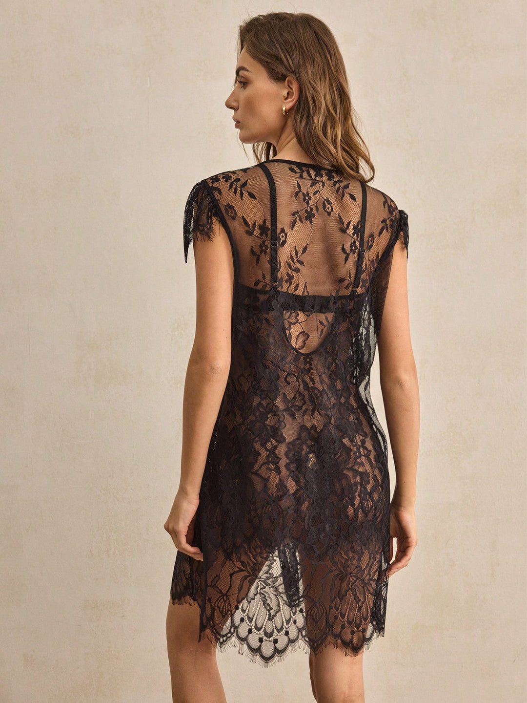 Set rochie și halat SHEIN, negru