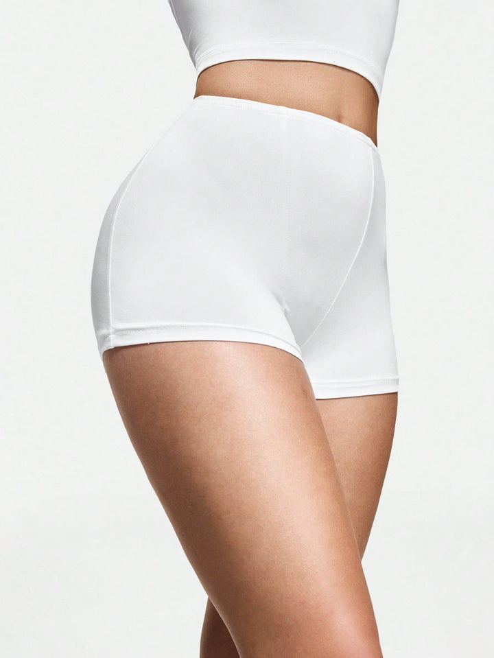 Pantaloni scurți SHEIN, alb