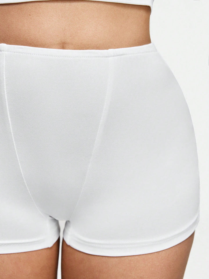 Pantaloni scurți SHEIN, alb