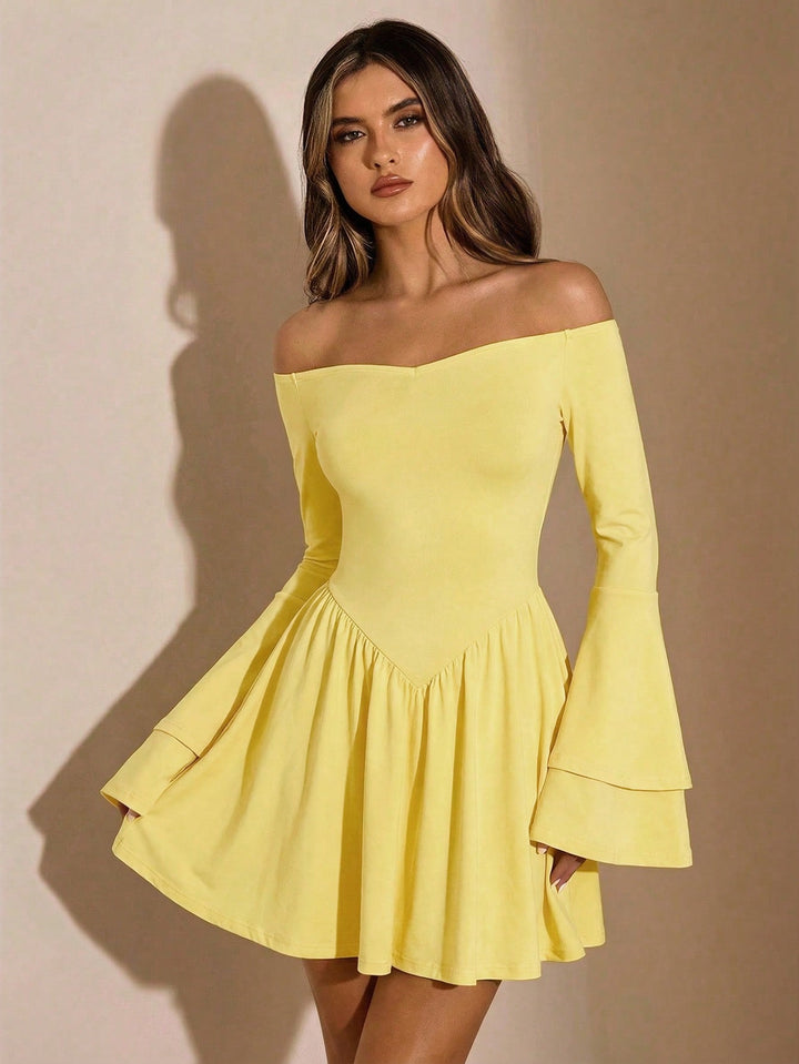 Rochie mini SHEIN, galben