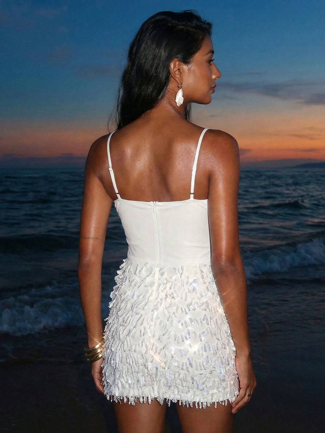 Rochie mini SHEIN, alb