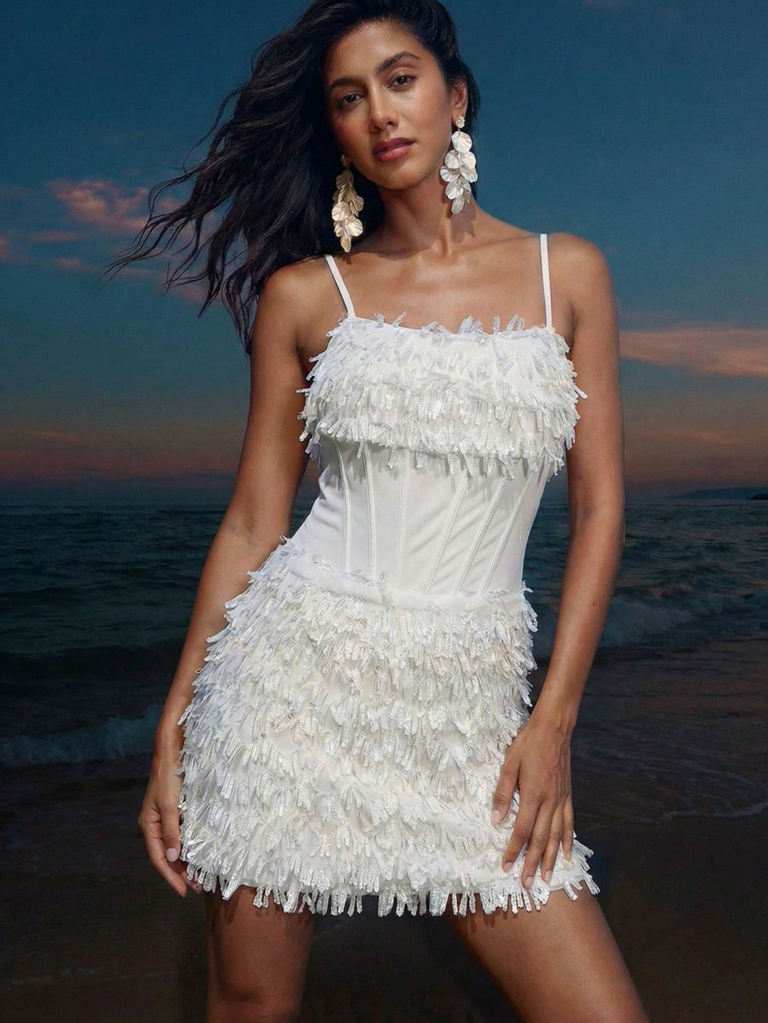 Rochie mini SHEIN, alb