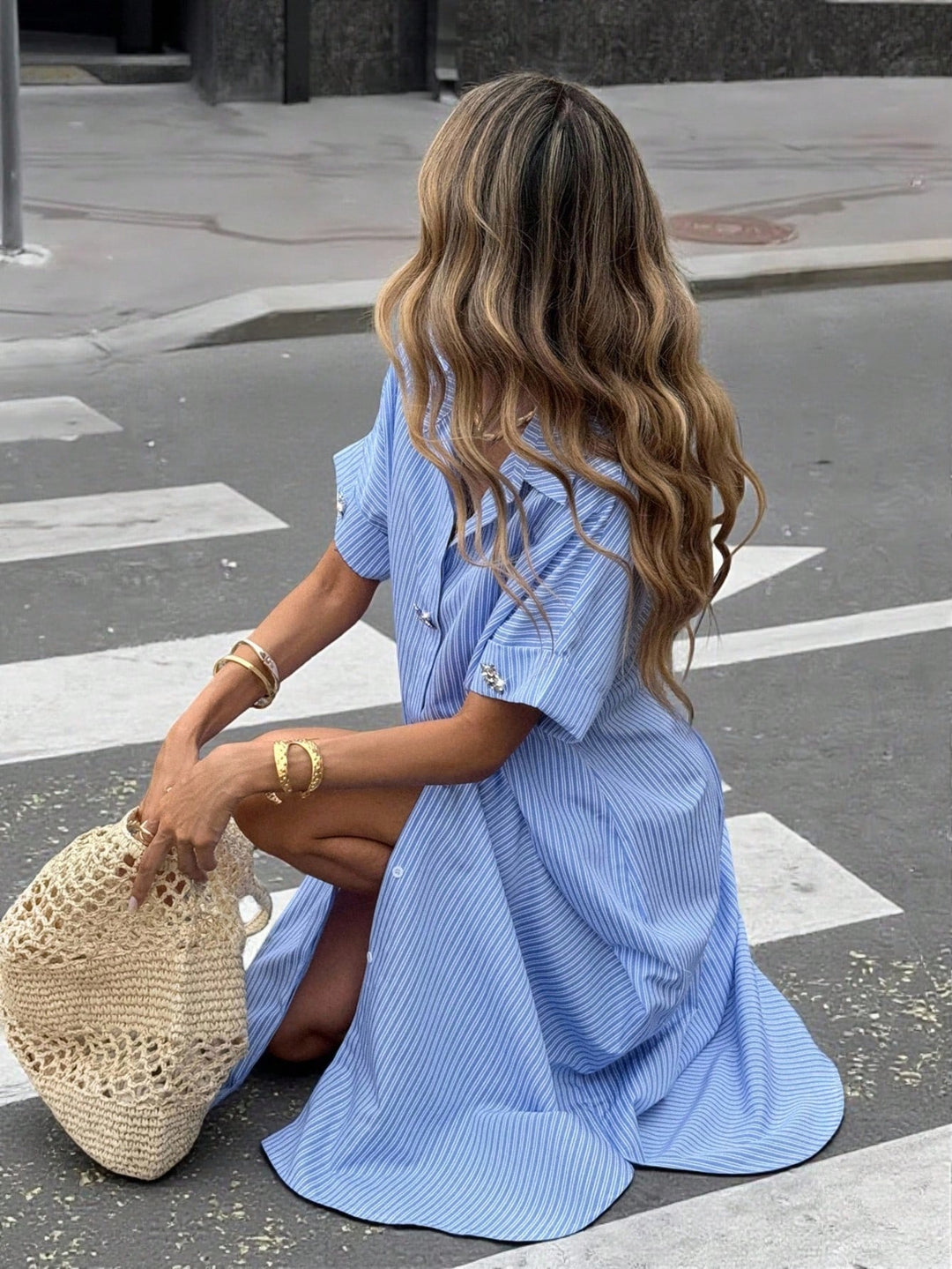 Rochie midi SHEIN, albastru