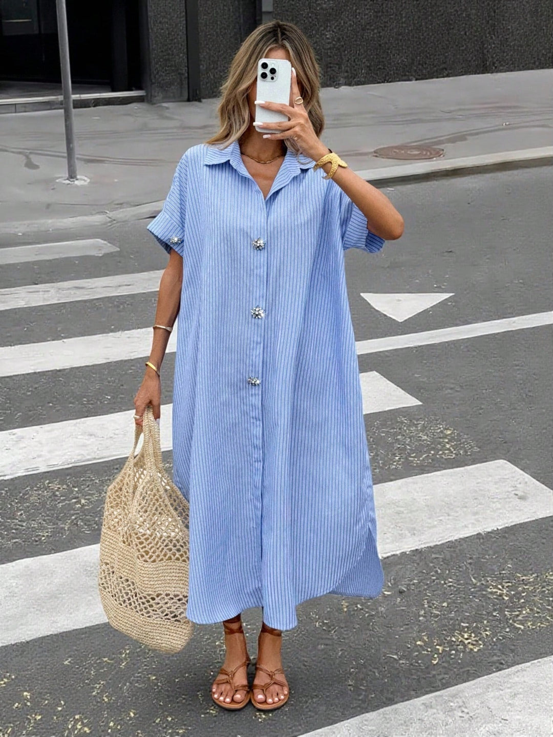Rochie midi SHEIN, albastru